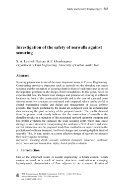 Investigation of the safety of seawalls against scouring