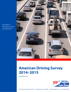 American Driving Survey - AAA Foundation for Traffic Safety