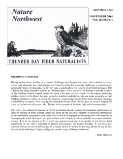Nov 2014 - Thunder Bay Field Naturalists