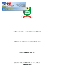 ANP202 - National Open University of Nigeria