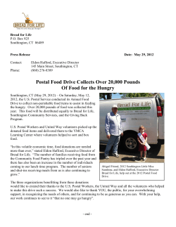 Postal Food Drive Collects Over 20000 Pounds Of Food for the Hungry