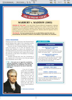 MARBURY v. MADISON (1803)