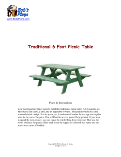 Traditional 6 Foot Picnic Table