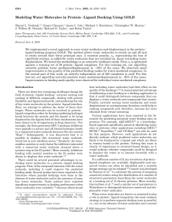 Modeling Water Molecules in Protein-Ligand Docking Using