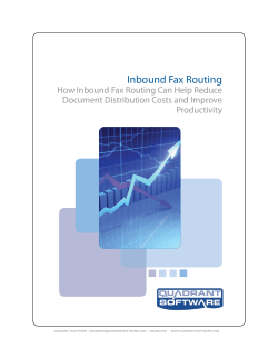 Inbound Fax Routing