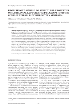 lidar remote sensing of structural properties of subtropical rainforest