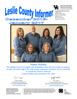 Happy Holidays - Leslie County