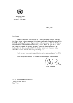 3 May 2017 Excellency, Further to my letter dated 1 May 2017