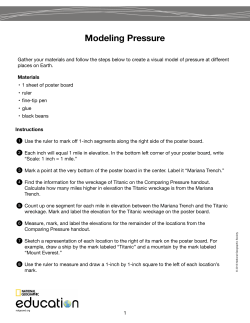 Modeling Pressure - National Geographic Society