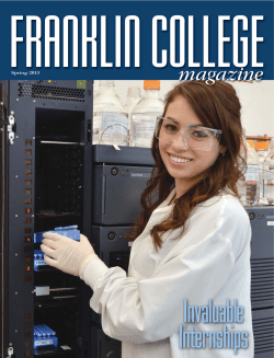 Franklin College Magazine-Spring 13