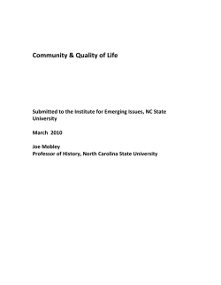 Community/Quality of Life - Institute for Emerging Issues