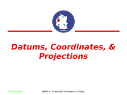 E020 Datums, Coordinates and Projections