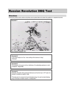 Russian Revolution DBQ