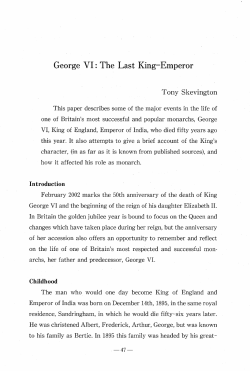 George VI: The Last King&mdash;Emperor