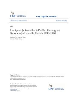 Immigrant Jacksonville: A Profile of Immigrant Groups in
