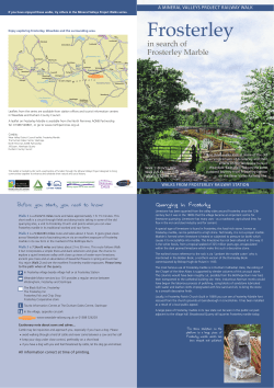 Frosterley, in search of Frosterley Marble