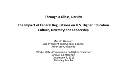 The Impact of Federal Regulation on Higher Education Institutional