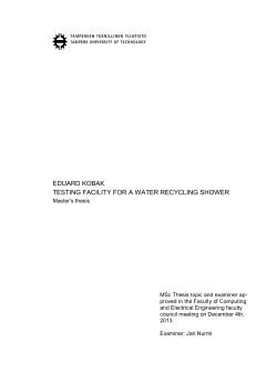 eduard kobak testing facility for a water recycling shower