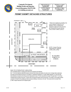 Permit Exempt Detached Structures