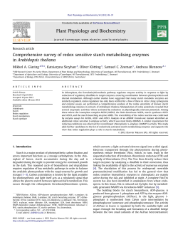 Comprehensive survey of redox sensitive starch