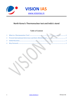 North Korea Thermonuclear test and India