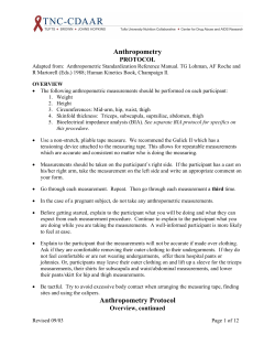 Anthropometry PROTOCOL