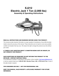 EJ212 Electric Jack 1 Ton (2000 lbs)