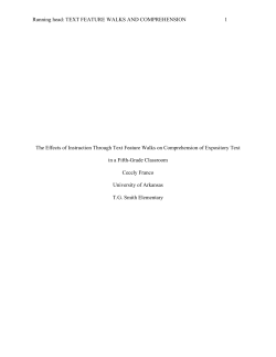 The Effects of Instruction Through Text Feature Walks