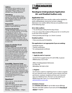 60+ and Disabled Auditor Application