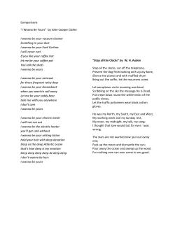 Comparisons &ldquo;I Wanna Be Yours&rdquo; by John