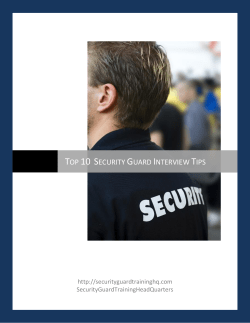 Top 10 Security Guard Interview Tips