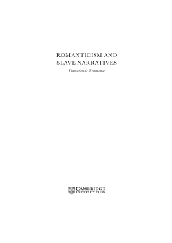 romanticism and slave narratives - Assets