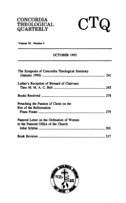 Luther`s Reception of Bernard of Clairvaux