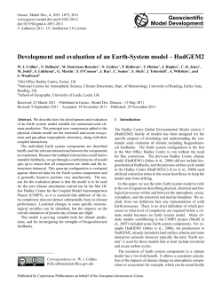Development and evaluation of an Earth