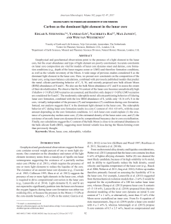 Carbon as the dominant light element in the lunar core