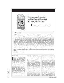 Exposure or Absorption and the Crucial Question of Limits for Mercury