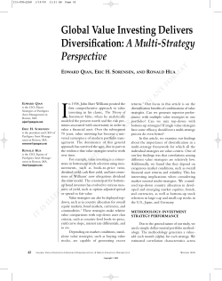 Global Value Investing Delivers Diversification: A Multi