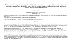 Determining Percentage Carrying Capacity and Delayed
