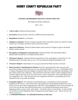 HCGOP May Minutes - Horry County Republican Party