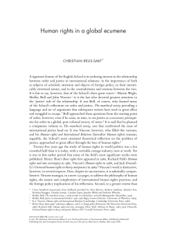 Human rights in a global ecumene