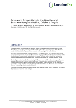Petroleum Prospectivity in the Namibe and Southern Benguela
