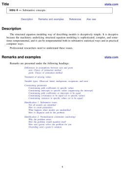 Title Description Remarks and examples