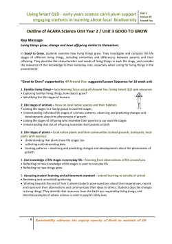 2 Good to Grow C2C ACARA Unit Outline