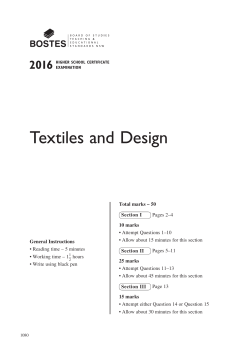 2016 HSC Textiles and Design