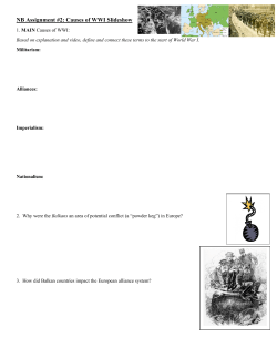 NB Assignment #2: Causes of WWI Slideshow
