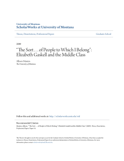 Elizabeth Gaskell and the Middle Class
