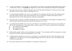 6.1 A coarse-sand sample, 12 cm long and 7.3 cm in diameter, was