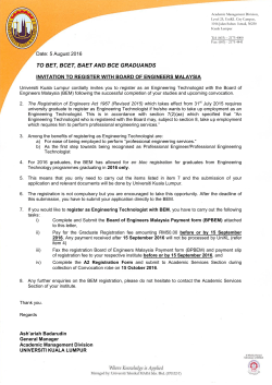 to bet, bcet, baet and bce graduands - Convocation