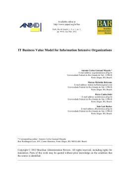 IT Business Value Model for Information Intensive