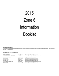 2015 Zone 6 Information Booklet